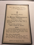 Frau Herm.Schlüppmann-Catharina Geb.Böfamp-(1834-1899). - Décès