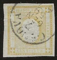 Italy       .  Yvert    .   1  (2 Scans)  .   1862 .     O      .    Cancelled - Used