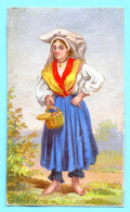 RARE Chromo Sans Publicité. Femme En Costume. Paysanne. Imp. Bognard 1-37 - Andere & Zonder Classificatie