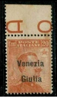 ● I - REGNO ● VENEZIA GIULIA 1918 /19 ● N. 23 Nuovo ** ● Cat. 40 € ️al 5% ● Lotto N. 884 ️● - Vénétie Julienne