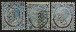 Italy       .  Yvert    .   22 + A + B  .   1865   .     O      .    Cancelled - Afgestempeld