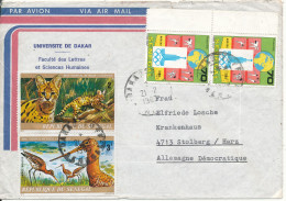 Senegal Air Mail Cover Sent To Germany DDR 21-7-1983 Topic Stamps - Sénégal (1960-...)