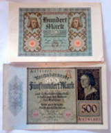 Par De Billetes De Alemania - 500 Mark