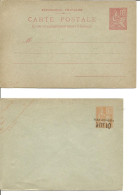 FRANCE ANNEE 1901/1906 LOT DE 2 ENTIERS TYPE MOUCHON N° 112 CP1 DATE 203,117 E6, NEUFS** TB COTE 20,00 €  - Precursor Cards