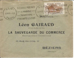 France ANNEE 1926/1927 N°230 SEUL SUR LETTRE+OMEC KRAG 22/7/27 ALBI TARN TB  - Storia Postale