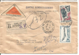 France ANNEE 1965 LETTRE REC CONTRE REMBOURSEMENT TP N° 1461,PA 42 TB - 1961-....