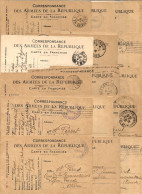 FRANCE ANNEE 1916 /1917 CARTE EN FRANCHISE AVEC CORRESPONDANCE LOT DE 15 CARTES TB - Briefe U. Dokumente