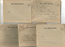 FRANCE ANNEE 1915 CARTE POSTALE MILITAIRE AVEC CORRESPONDANCE LOT DE 5 CARTES TB - Briefe U. Dokumente