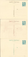 FRANCE ANNEE 1953 LOT DE 3 ENTIERS TYPE MARIANNE DE GANDON N° 810 CP1 REPIQUE NEUFS** TB COTE 165,00 € - Cartes Postales Types Et TSC (avant 1995)