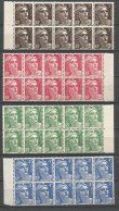 FRANCE ANNEE 1945/1947 N°715,716,716A,716B,717,718A,719,719A,719B LOT DE 9 BLOCS DE 10 EX NEUFS** MNH  - Ungebraucht