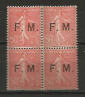 FRANCE  ANNEES 1929 FM N°6 BLOC DE 4EX NEUFS** MNH TB COTE 88,00 € - Timbres De Franchise Militaire