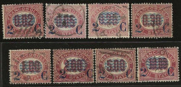 Italy       .  Yvert    .   25/32   .   1878    .     O      .    Cancelled - Used