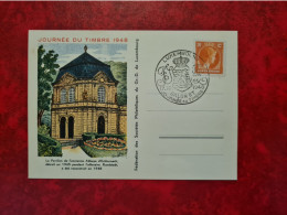LETTRE / CARTE Luxembourg 1948  SALON ET JOURNEE DU TIMBRE ABBAYE ECHTERNACH - Autres & Non Classés