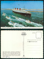 BARCOS SHIP BATEAU PAQUEBOT STEAMER [ BARCOS # 04952 ] -  QUEEN MARY ARRIVAL LONG BEACH - Steamers