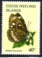 COCOS (KEELING) ISLANDS  Butterflies Mi 96 MNH(**) #Fauna953 - Kokosinseln (Keeling Islands)