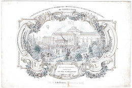 Belgique "Carte Porcelaine" Porseleinkaart, Casino, 1845  , Gand, Gent, Dim:178x120mm - Cartes Porcelaine