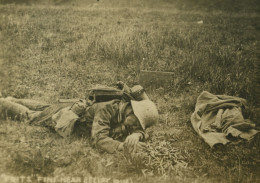 France Oise WWI Soldat Allemand Mort Prés De Belloy Ancienne Photo 1918 - Guerre, Militaire