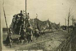 France Marne WWI Livry Route Camouflée Ancienne Photo 1918 - Krieg, Militär