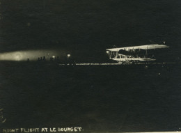 France WWI Vol De Nuit Au Bourget Aviation Militaire Ancienne Photo 1918 - Guerre, Militaire