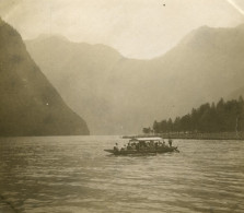 Autriche Lac De Hallstatt? Touristes Sur Une Barque Ancienne Photo 1900 #4 - Lieux
