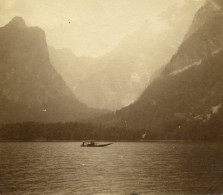 Autriche Lac De Hallstatt? Touristes Sur Une Barque Ancienne Photo 1900 #5 - Places