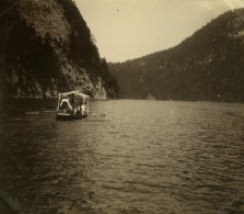 Autriche Lac De Hallstatt? Touristes Sur Une Barque Ancienne Photo 1900 #3 - Lieux