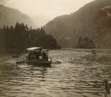 Autriche Lac De Hallstatt? Touristes Sur Une Barque Ancienne Photo 1900 #2 - Places