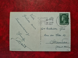 LETTRE / CARTE Luxembourg 1952 FLAMME TELEGRAMME DES FELICITATIONS SOUVENIR DURABLE PENSEE CARTE MULTIVUES - Autres & Non Classés