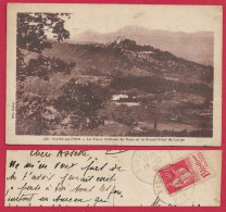 AE558 83 NANS LES PINS VIEUX CHATEAU ET GRAND HOTEL DE LORGE PUBLICTE BLEDINE SUR TIMBRE EN 1935 - Nans-les-Pins