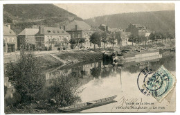 CPA Voyagé 1906 * VIREUX MOLHAIN Le Port Vallée De La Meuse * Barque Péniche - Autres & Non Classés