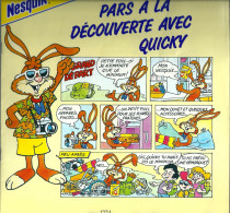 Z092 - LIVRET COLLECTEUR NESQUIK - PARS A LA DECOUVERTE AVEC QUICKY - Sammelbilderalben & Katalogue