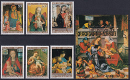 MiNr. 798 - 804 (Block 154) Zentralafrikanische Republik 1981, 24. Dez. Weihnachten: Religiöse Gemälde Postfrisch/**/MNH - Central African Republic