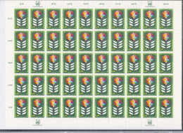 UNO  WIEN  13 A, Bogen (10x5), Postfrisch **, 35 Jahre UNO, 1980 - FDC