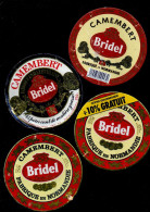 Camembert Bridel, étiquette Et  Couvercles Lot De 8 - Käse