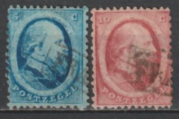 NEDERLAND - 1864 - YVERT N°4/5 OBLITERES - COTE = 32.5 EUR - Used Stamps