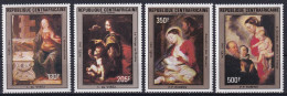 MiNr. 1000 - 1003 Zentralafrikanische Republik 1984, 3. Jan. Weihnachten 1983: Gemälde - Postfrisch/**/MNH - Central African Republic