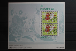 Portugal Madeira Block 2 Mit 70 Postfrisch #TJ658 - Madère