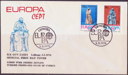 Chypre Turque - Cyprus - Zypern FDC1 1976 Y&T N°16 à 17 - Michel N°27 à 28 - EUROPA - Lettres & Documents