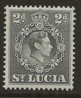 St Lucia, 1938, SG 131, Mint Hinged, Perf 14.5x14 - Ste Lucie (...-1978)