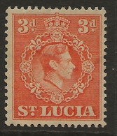 St Lucia, 1938, SG 133, Mint Hinged, Perf 14.5x14 - St.Lucia (...-1978)