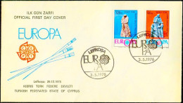 Chypre Turque - Cyprus - Zypern FDC2 1976 Y&T N°16 à 17 - Michel N°27 à 28 - EUROPA - Storia Postale
