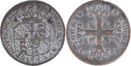 SUISSE - NEUCHATEL Sous La Prusse - 1803 - 2 Kreuzer - RARE - 20-197 - Cantonal Coins