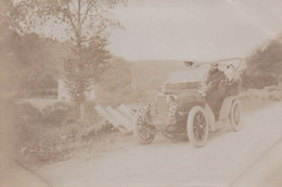 MONT SAINT MARTIN MEURTHE ET MOSELLE 1912 AVEC VIEILLE AUTOMOBILE  PHOTO ORIGINALE  9 X 6 CM - Lieux