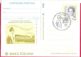 REPIQUAGE - BANCA TOSCANA -ANNULLO SPECIALE"FIGLINE VALDARNO (FI)*11.3.2006*/3° CONVEGNO FILATELICO NUMISMATICO VALDARNO - Stamped Stationery