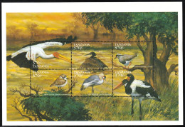 1999 Tanzania Birds Minisheet (** / MNH / UMM) - Cigognes & échassiers