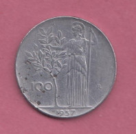 Italia, 1957- 100 Lire ( Large Type)- Acmonital- Obverse Allegory Of Italian Repubblic. Reverse Goddess Minerva- - 100 Liras