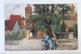 AK Deutschland Künstlerkarte - Am Brunnen Vor Dem Tore 1919 Gebraucht #PK599 - Autres & Non Classés
