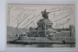 AK Koblenz Kaiser Wilhelm Denkmal Am Deutschen Eck 1902 Gebraucht #PK647 - Autres & Non Classés