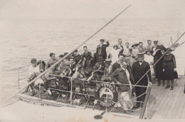 GRUPPO SU IMBARCAZIONE - Rapallo 1922 -  Foto Cm. 8,5x13,5 - Bateaux