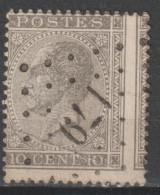 N° 17 Lp. 179  Herve  Décentré - 1865-1866 Profiel Links